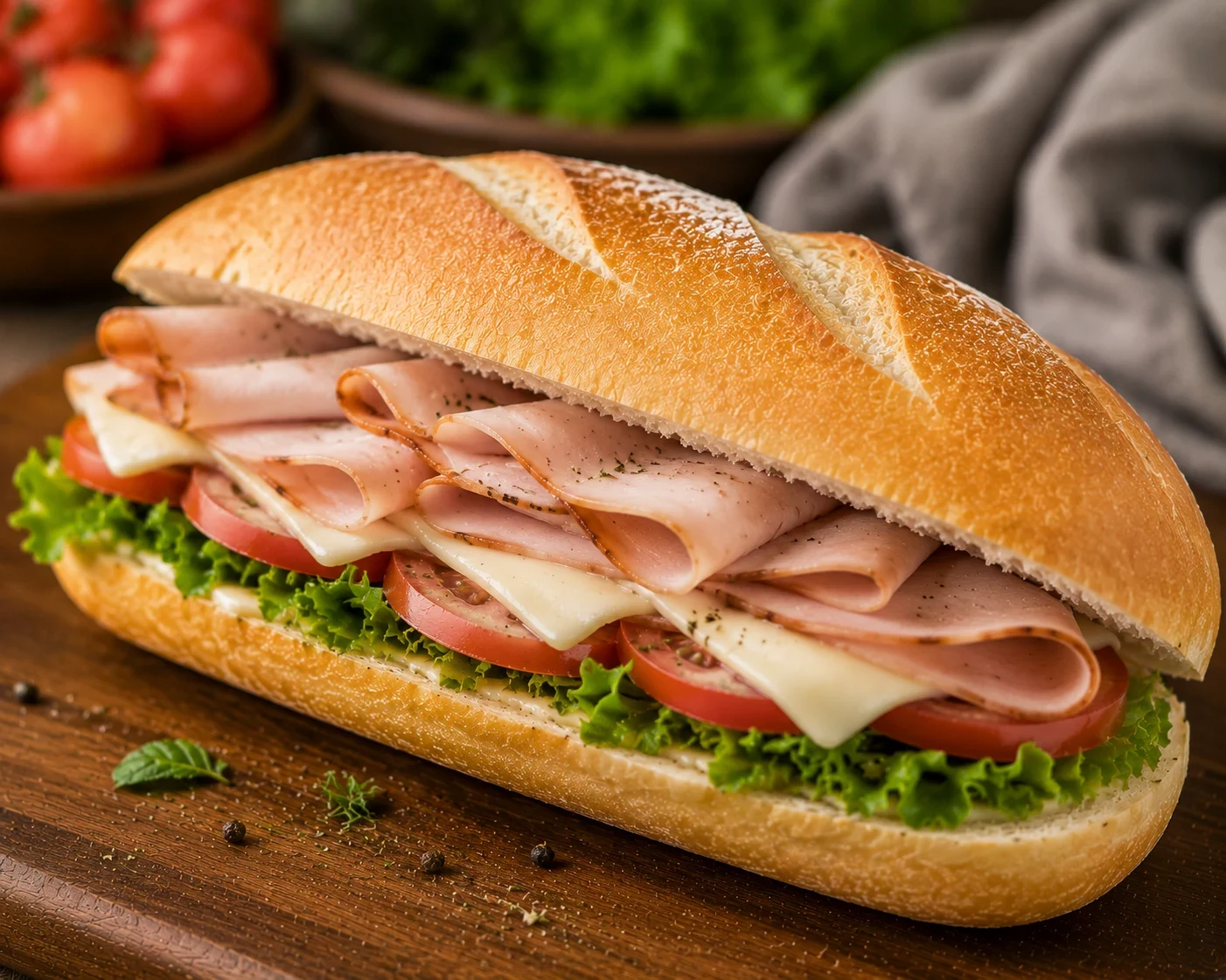 ساندویچ ژامبون مرغ