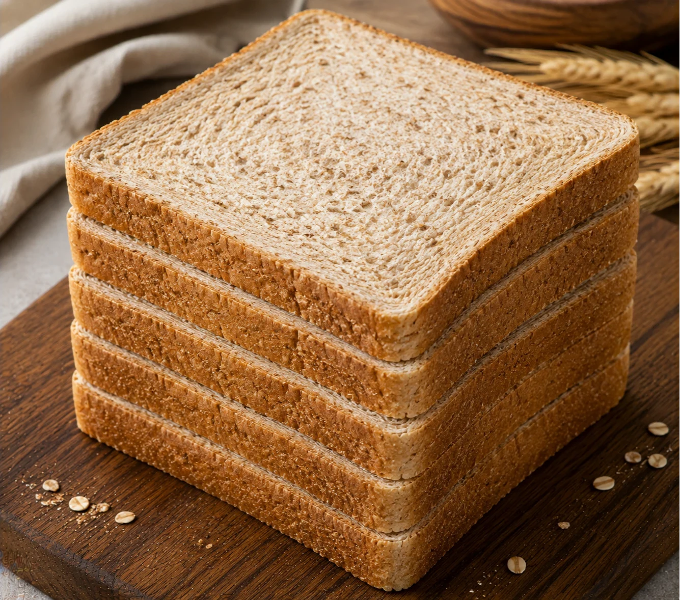 نان تست سبوس‌دار