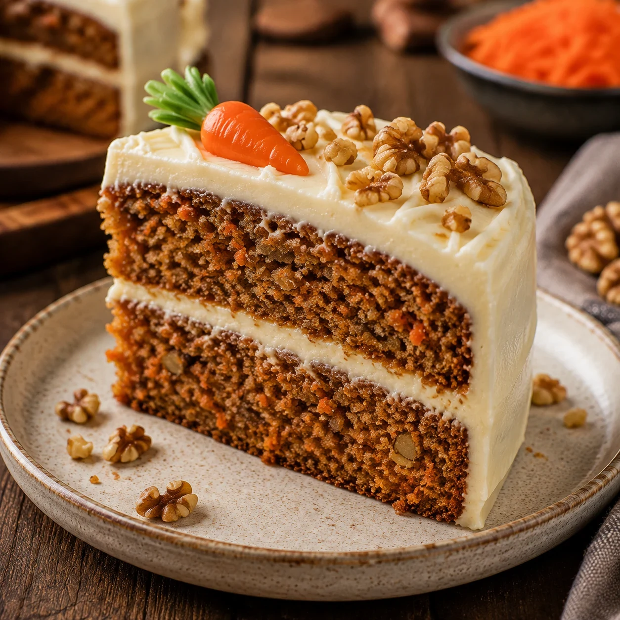 کیک هویج و گردو